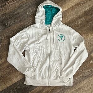 White Hoodie with Green Logo